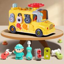 Brinquedo de ônibus iPlay, iLearn Toddler Busy com ferramentas e engrenagens