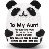 Brinquedo de panda de crochê feito à mão BDAyption Aunt Gift Brinquedo de panda de crochê feito à mão BDAyption Aunt Gift