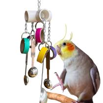 Brinquedo de papagaio GILYGI Durable Bird Parrots Scoops and Bagel Toys