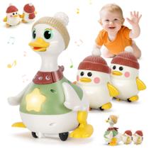 Brinquedo de pato rastejante Hestiasko Dancing Duck para bebês de 6 a 36 meses