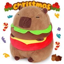 Brinquedo de pelúcia Achwishap Hamburger Capybara Stuffed Animal 30cm