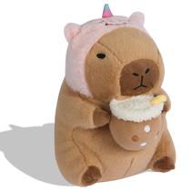 Brinquedo de pelúcia Actrick Cute Capybara Unicorn 30cm para crianças