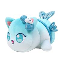 Brinquedo de pelúcia Aphmau Meemeows Mermaid Surprise Cat 25 cm azul
