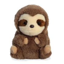 Brinquedo de pelúcia Aurora World Rolly Pet Seth Sloth 7 cm marrom