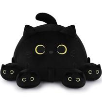 Brinquedo de pelúcia Auspicious Beginning Black Cat Family 19"