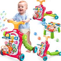 Brinquedo de pelúcia Baby Walker AuntyFey 5 em 1 para meninas, vermelho alaranjado