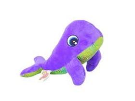 Brinquedo de Pelúcia Baleia Roxa Pet para Cachorro Mordedor com Som Apito