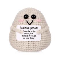 Brinquedo de pelúcia BOXOB Funny Positive Potato Mini 9 cm com cartão