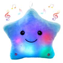 Brinquedo de pelúcia BSTAOFY Twinkle Star Lullaby azul claro 33 cm
