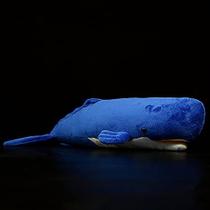 Brinquedo de pelúcia cachalote realista - Blue Long Lifelike Sperm Whale Stuffed Toys, Super Soft Sea Physeter Macrocephalus Dolls Plush Pot Toy Gift Collection for Kids, 21 polegadas