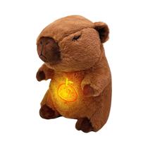Brinquedo De Pelúcia Capivara Bebê Companheiro De Sono Para Crianças Boneco De Pelúcia Com Som E Luz