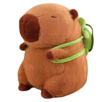 Brinquedo De Pelúcia Capivara Com Mochila Tartaruga Fofo