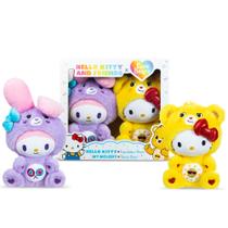 Brinquedo de pelúcia Care Bears x Hello Kitty Hello Kitty Funshine Bear e My Melody Share Bear 25 cm Brinquedo de pelúcia Care Bears x Hello Kitty Hello Kitty Funshine Bear e My Melody Share Bear 25 cm