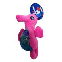 Brinquedo de Pelúcia Cavalo Marinho Pet para Cachorro Mordedor com Som Apito