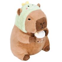 Brinquedo de Pelúcia CHDBLOCK - Capivara com Chapéu de Dinossauro (28cm)