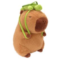 Brinquedo de pelúcia CHDBLOCK Capivara para animais de pelúcia com mochila de tartaruga
