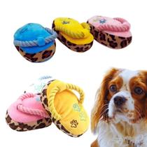 Brinquedo de Pelúcia Chinelo p/ Cachorro Pet com Apto e Corda Brinquedo de Pelúcia Chinelo p/ Cachorro Pet com Apto e Corda