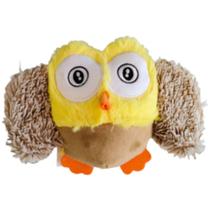 Brinquedo de Pelúcia Coruja Amarela Com Apito Savana Pet