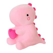 Brinquedo de pelúcia de dinossauro SQEQE com coração de 50 cm rosa Brinquedo de pelúcia de dinossauro SQEQE com coração de 50 cm rosa