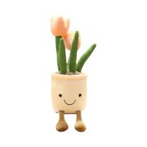 Brinquedo De Pelúcia De Flor Artificial Kawaii De 30cm, Cacto E Girassol, Bonecos Macios Para