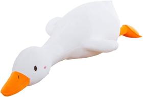 Brinquedo de pelúcia de pato, boneca de pelúcia de pelúcia, travesseiro supermacio para todas as idades (olhos redondos brancos, 25,6")