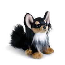 Brinquedo de pelúcia DEMDACO Chihuahua preto de pêlo comprido Brinquedo de pelúcia DEMDACO Chihuahua preto de pêlo comprido