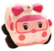 Brinquedo de pelúcia, desenho animado, ambulância, carro policial, rosa, 23 cm Brinquedo de pelúcia, desenho animado, ambulância, carro policial, rosa, 23 cm