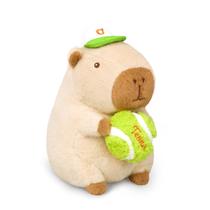 Brinquedo de pelúcia Ditucu Cute Tennis Capivara para crianças bege de 25 cm