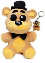 Brinquedo de pelúcia DOGIACO Golden Freddy Black Chapéu 18 cm com chaveiro