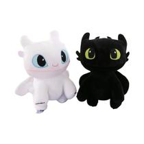 Brinquedo De Pelúcia Dragão Branco E Preto Treinador Toothless Light Fury Presente Fofo De Brinquedo De Pelúcia Dragão Branco E Preto Treinador Toothless Light Fury Presente Fofo De