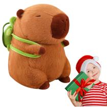 Brinquedo de pelúcia Emoin Cute Capivara com mochila Turtle 35cm