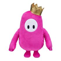 Brinquedo de pelúcia FALL GUYS Original Pink Bean Skin 20 cm com coroa dourada