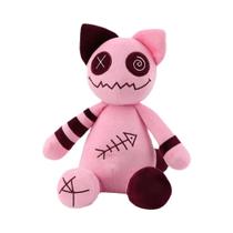 Brinquedo De Pelúcia Gato Zumbi Kawaii Rosa, Animal De Estimação Macio, Almofada De Desenho Animado,