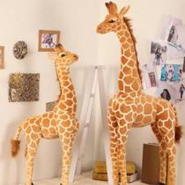 Brinquedo De Pelúcia Gigante De Girafa Realista 35-120cm, Boneco De Animal Macio Para Crianças,