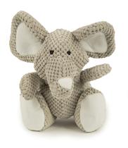 Brinquedo de Pelúcia GoDog Checkers Elephant para Cães - Com Squeaker