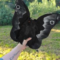 Brinquedo de pelúcia Gothic Mothman com olhos vermelhos de 35 cm de altura Brinquedo de pelúcia Gothic Mothman com olhos vermelhos de 35 cm de altura