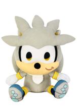 Brinquedo de pelúcia Great Eastern Entertainment Sonic The Hedgehog SD Silver Sitting 18 cm