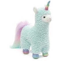 Brinquedo de pelúcia GUND Cotton Candy Llamacorn Unicórnio azul/arco-íris 28 cm
