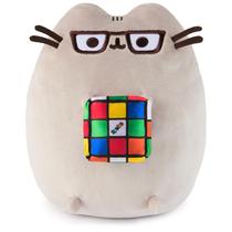 Brinquedo de pelúcia GUND Pusheen com cubo de Rubik por mais de 8 anos - cinza