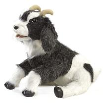 Brinquedo de pelúcia Hand Puppet Folkmanis Goat para bebês e crianças Brinquedo de pelúcia Hand Puppet Folkmanis Goat para bebês e crianças