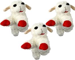 Brinquedo de Pelúcia HDP Lambchop com Guincho (10cm) - Conjunto com 3 Unidades