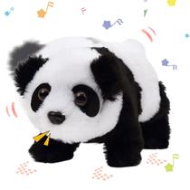 Brinquedo de pelúcia Hopearl Crawling Panda Interactive para crianças 7"