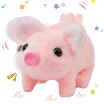 Brinquedo de pelúcia Hopearl Walking Piggy Pet Interactive Crawling Pig