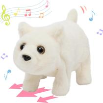 Brinquedo de pelúcia Hopearl Walking Polar Bear com sons de 23 cm branco Brinquedo de pelúcia Hopearl Walking Polar Bear com sons de 23 cm branco
