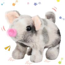 Brinquedo de pelúcia Hopearl Walking Spotted Pig Pet Piggy 20 cm para crianças
