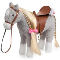 Brinquedo de pelúcia Horse HollyHome Pretty Plush de 28 cm cinza Brinquedo de pelúcia Horse HollyHome Pretty Plush de 28 cm cinza
