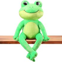 Brinquedo de pelúcia HyDren 28" Green Frog, macio e fofo, pernas longas