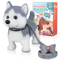 Brinquedo de pelúcia interativo Husky Walking and Barking para crianças