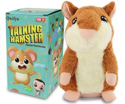 Brinquedo de pelúcia interativo Talking Hamster Qwifyu