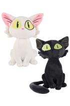 Brinquedo de pelúcia IOONCHI Cat preto branco bicho de pelúcia 22cm